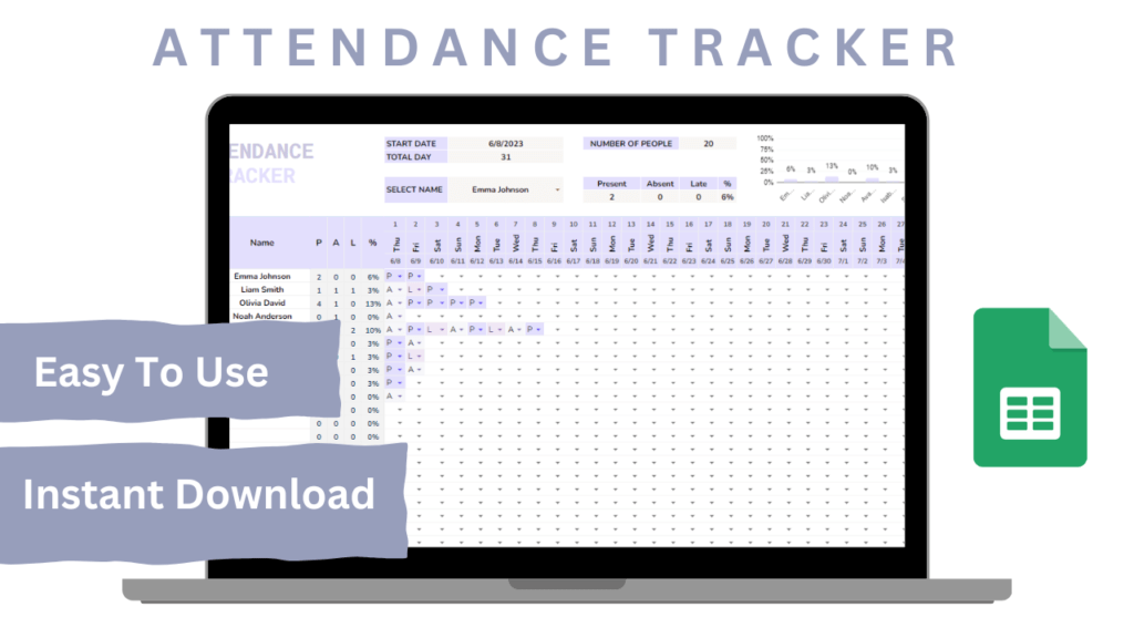 Attendance Tracker Spreadsheets