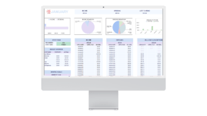 Monthly Budget Spreadsheet - Cotton Candy | Google Sheets Budget Template